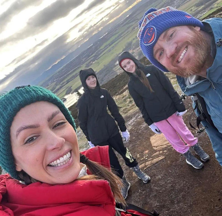 "Adele Johnston with husband Sean and twin daughters Clara and Shannon. (Image by Adele Johnston)