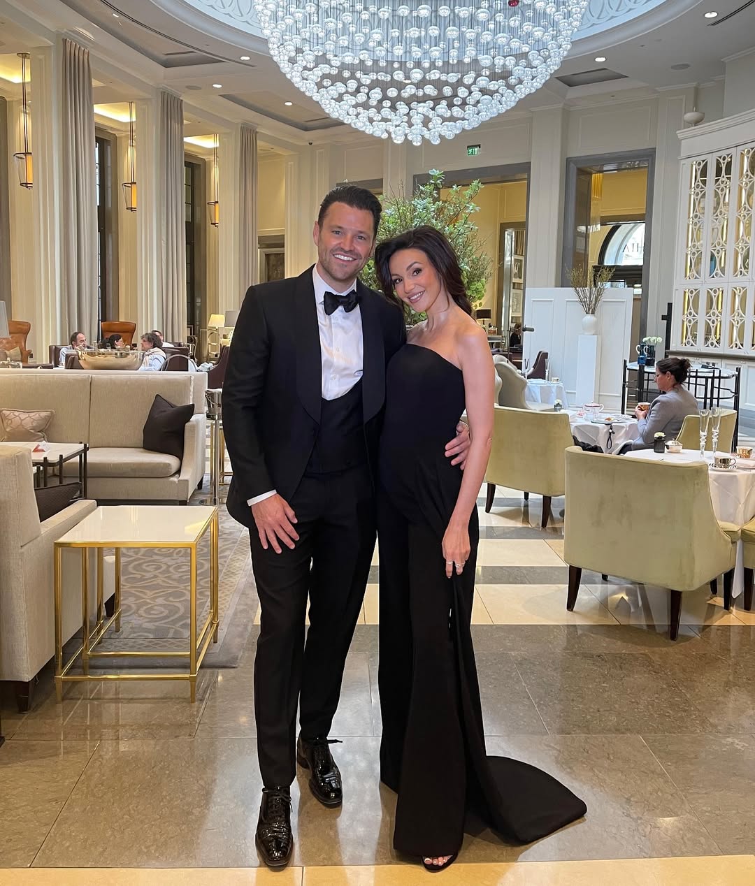 Michelle Keegan and Mark Wright enjoyed their first glamorous evening out since becoming parents. (Image by @wrighty_ via Instagram)