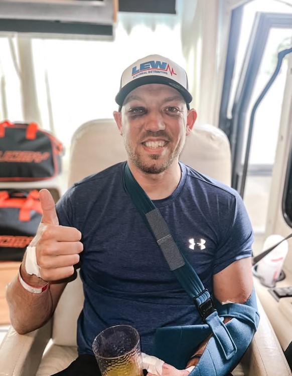 Peter Hickman has been discharged from hospital following a high-speed crash. (Image by @hickyracer60 via Instagram)