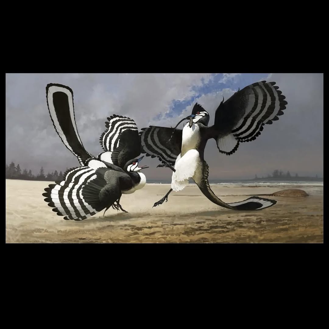 Feathers are now believed to have evolved in non-avian dinosaurs well before the first true birds appeared. (Image by @vogelszijndinos via Instagram)