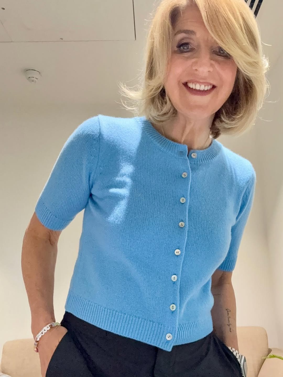 Kaye Adams has been taken off air while the BBC investigates a behaviour complaint. (Image by @kayeadamsofficial via Instagram)